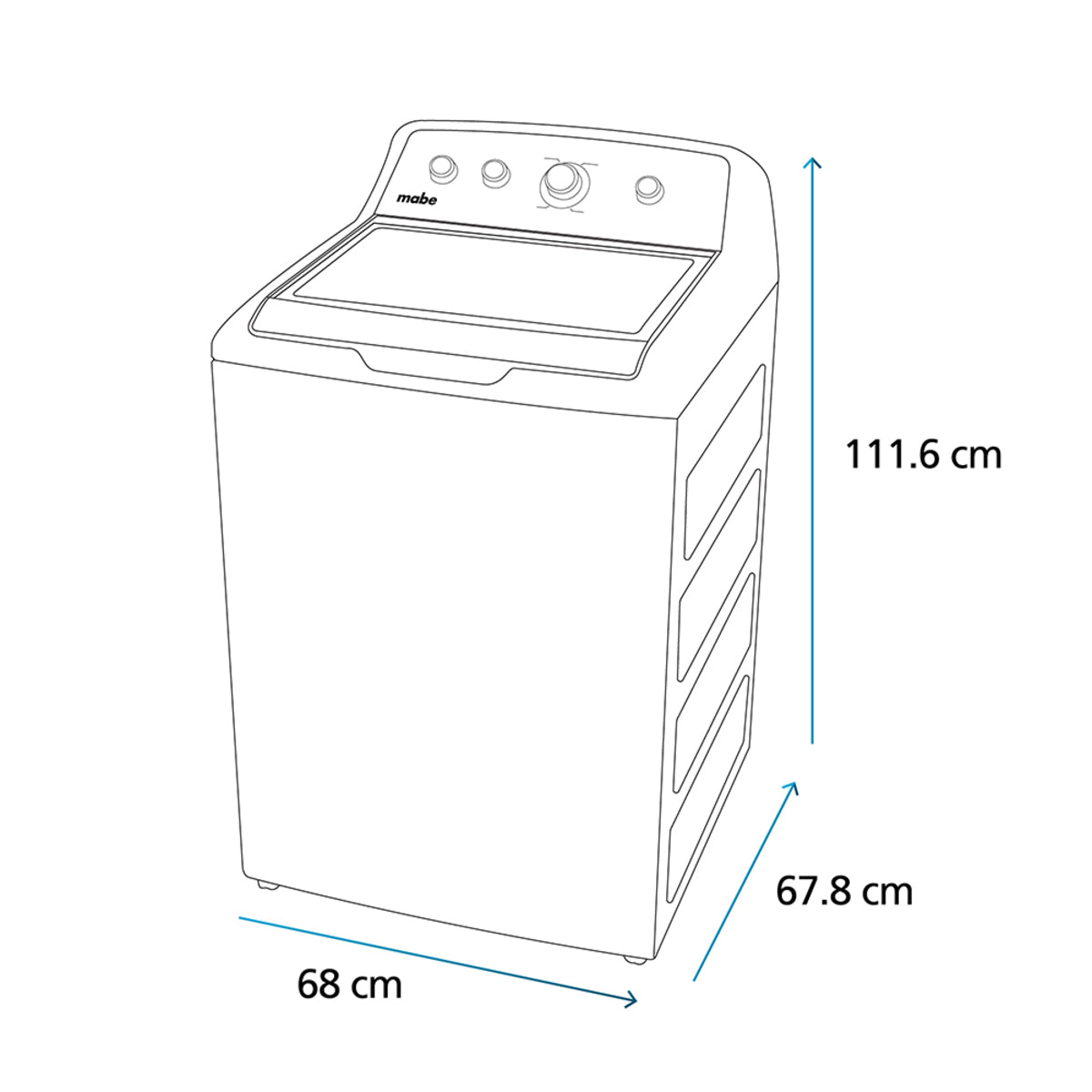 Lavadora Automática Mabe Modelo Lma79114cbak0 - vista oficial del producto