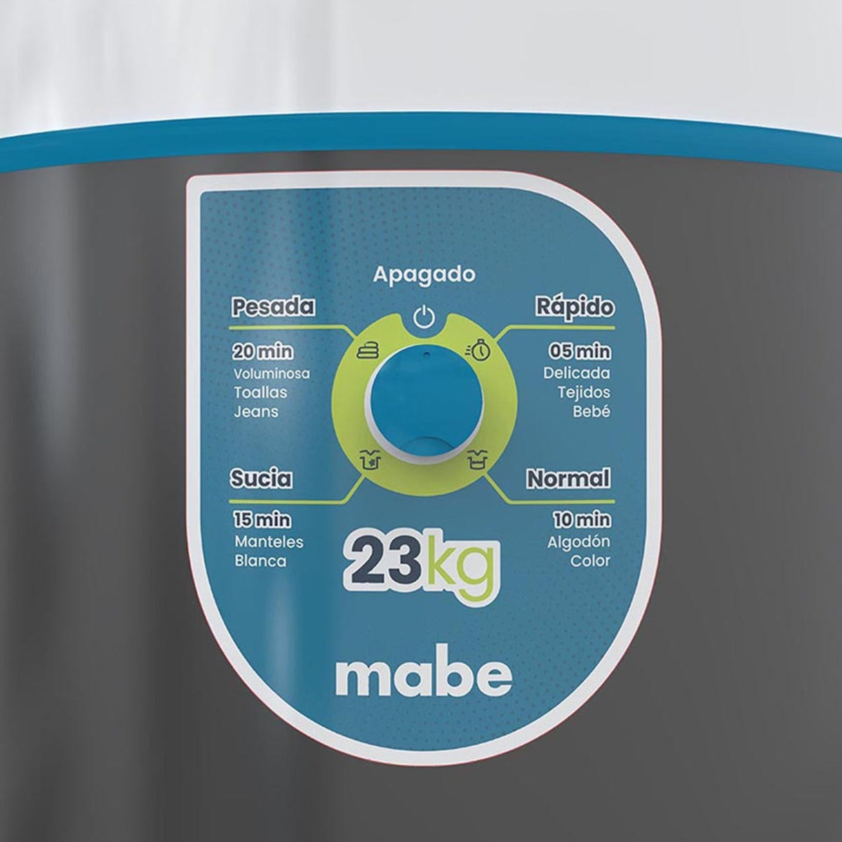 Lavadora Manual Mabe Modelo LRM23A - detalle del control