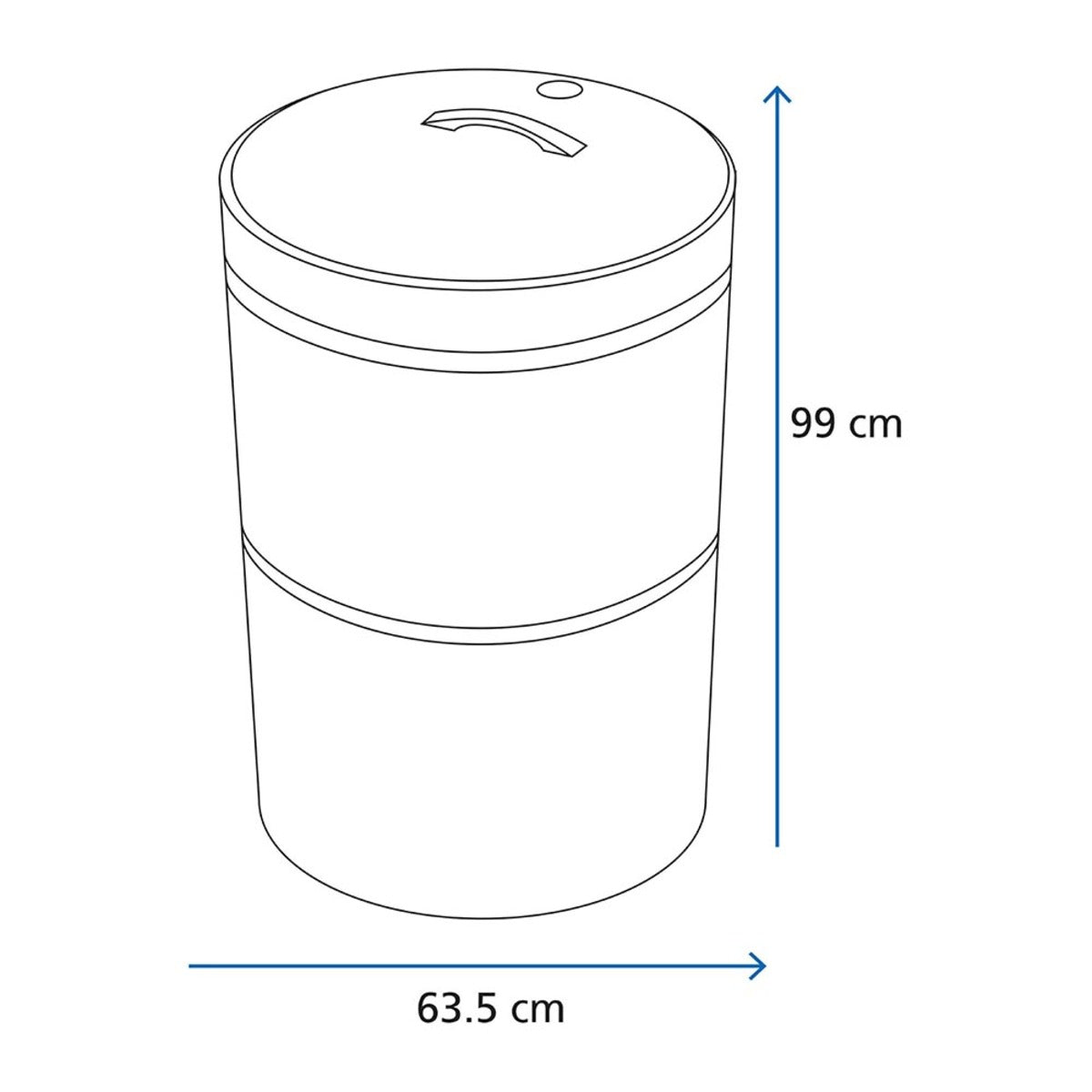 Lavadora Manual Mabe Modelo LRM23A - medidas aproximadas - diagrama oficial
