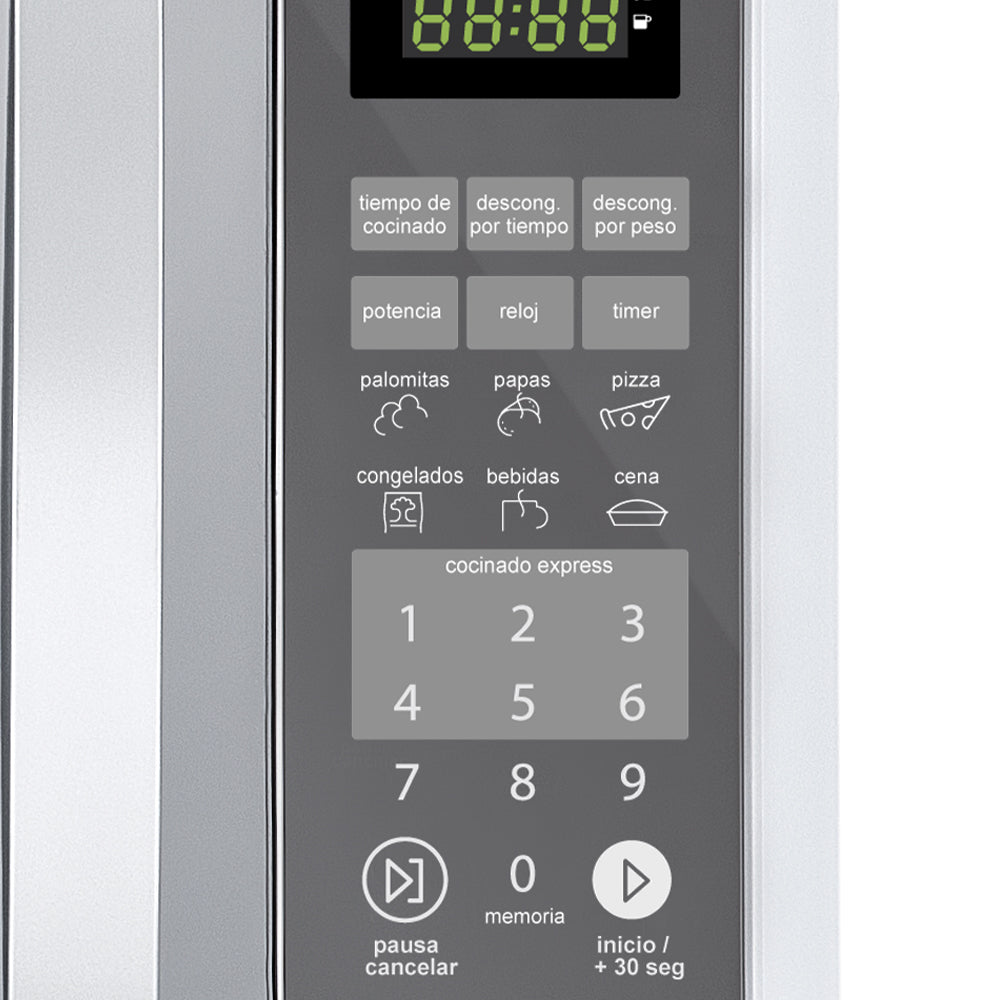 Horno de Microondas Mabe Modelo Hmm111sej - panel de control completo