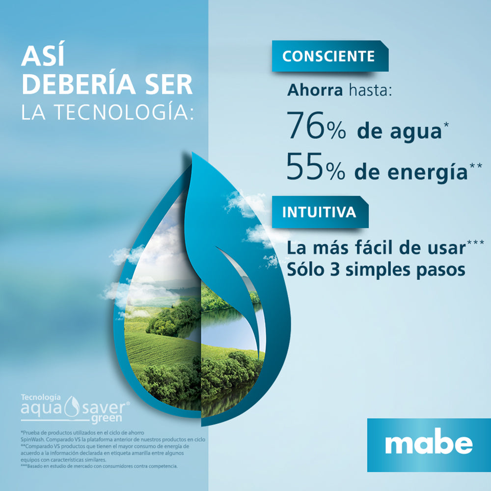 Lavadora Automática Mabe Modelo LMA74215WDAB1 - característica oficial