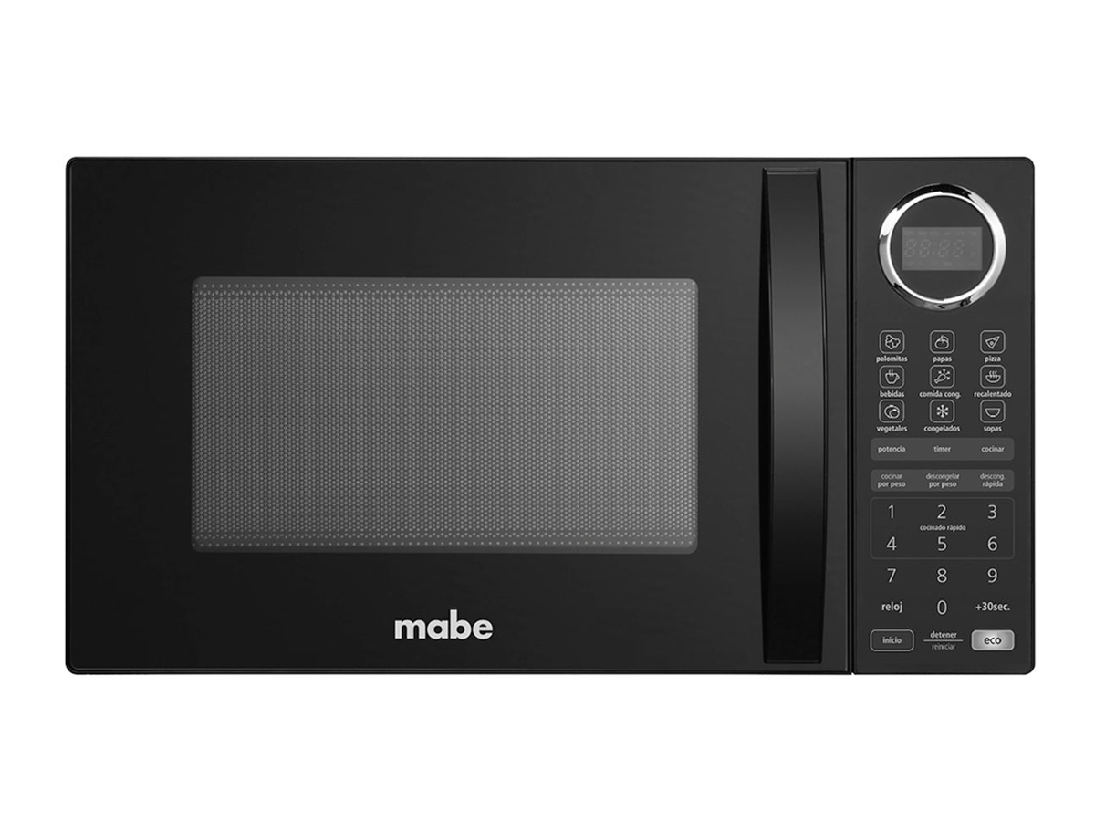 Horno de Microondas Mabe HMM09NJ en vista frontal sobre fondo blanco