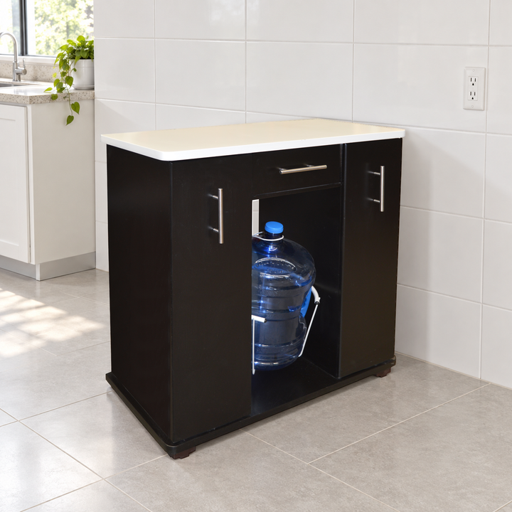 Mueble para cocina Toledo en ambiente de cocina; garrafon ilustrativo no incluido