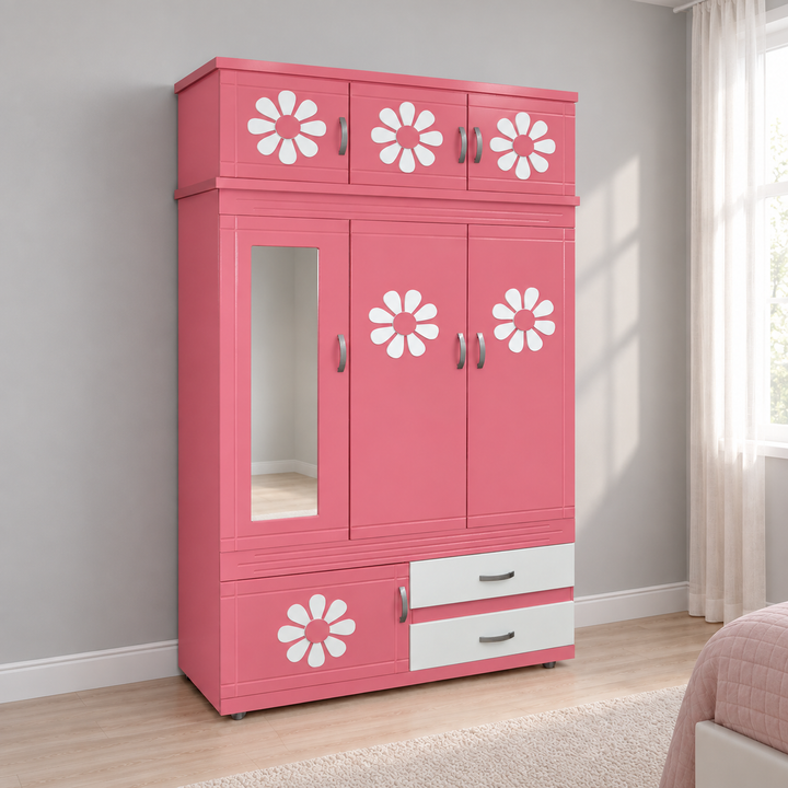 Ropero Pink ambientado en recamara; no incluye cama ni accesorios decorativos
