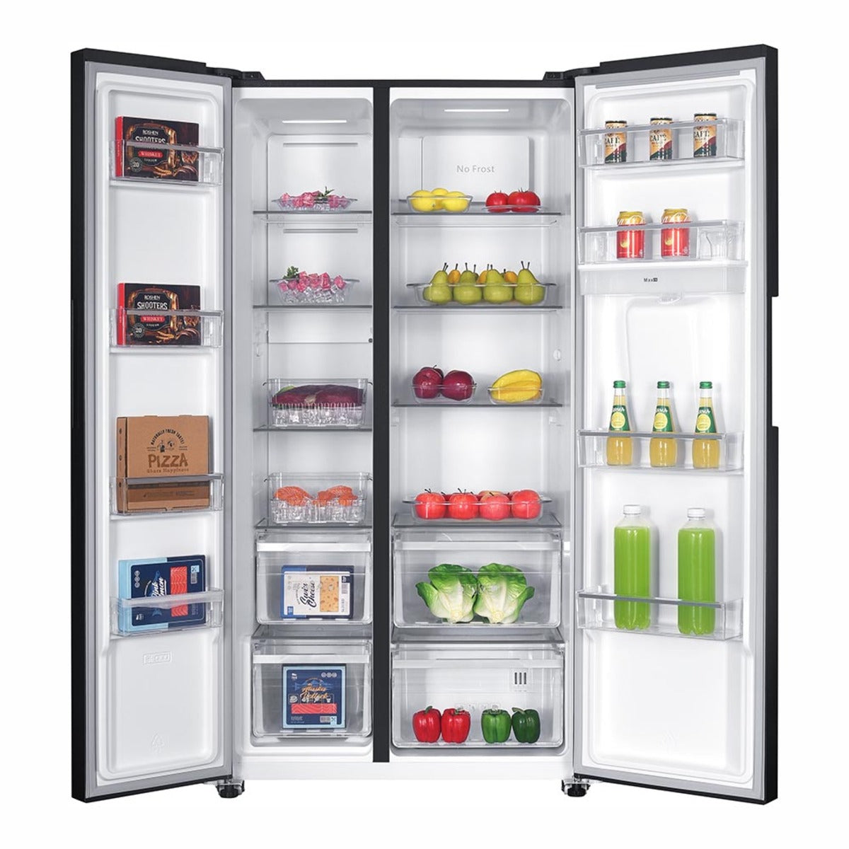 Refrigerador Mabe MSM521LMLSS0 - interior con alimentos ilustrativos