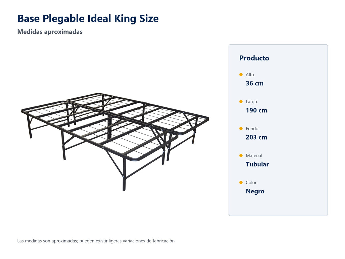 Base plegable Ideal - medidas aproximadas y material - LM04049IDEAKS