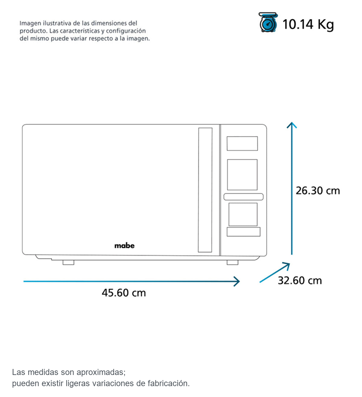EM03617HMMSJW - medidas aproximadas; pueden existir ligeras variaciones de fabricacion