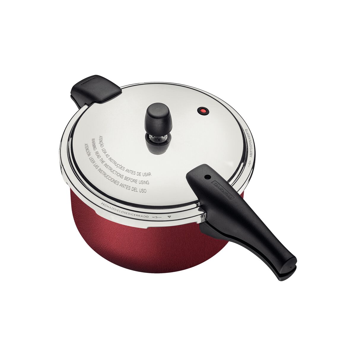 Olla de Presión Tramontina Vancouver 24 cm 6 L Roja 20589724 - vista superior del producto