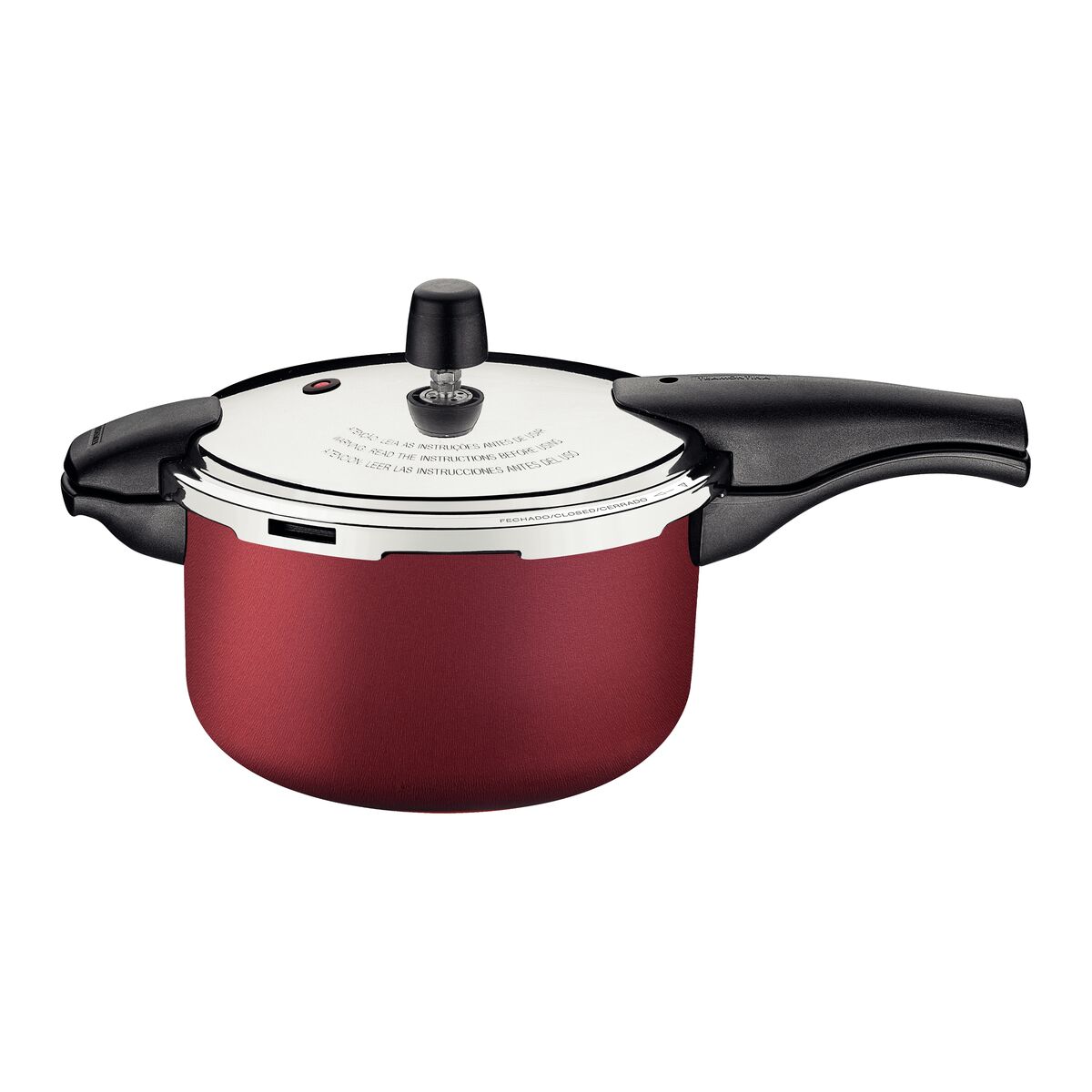 Olla de Presión Tramontina Vancouver 24 cm 6 L Roja 20589724 - producto en fondo blanco