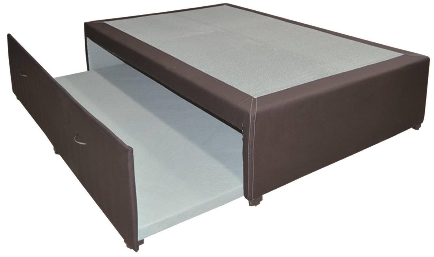 Base para Cama Modelo Dúplex Matrimonial con Cama Individual - producto sobre fondo blanco con cama inferior abierta