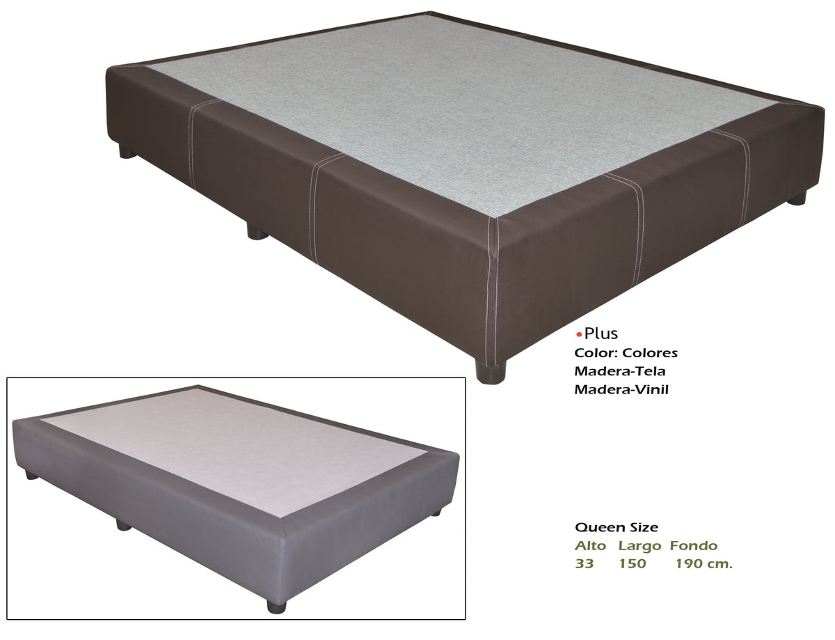 Base para Cama Modelo Plus Queen Size Tela - vista adicional del producto sobre fondo blanco