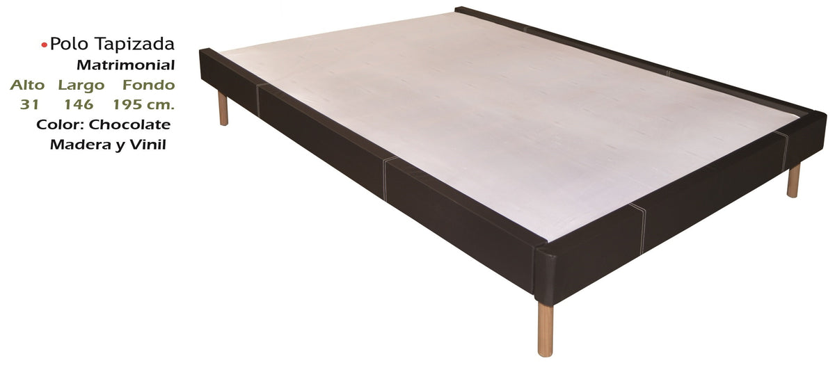Base para Cama Modelo Polo Matrimonial Tapizada - vista adicional del producto sobre fondo blanco