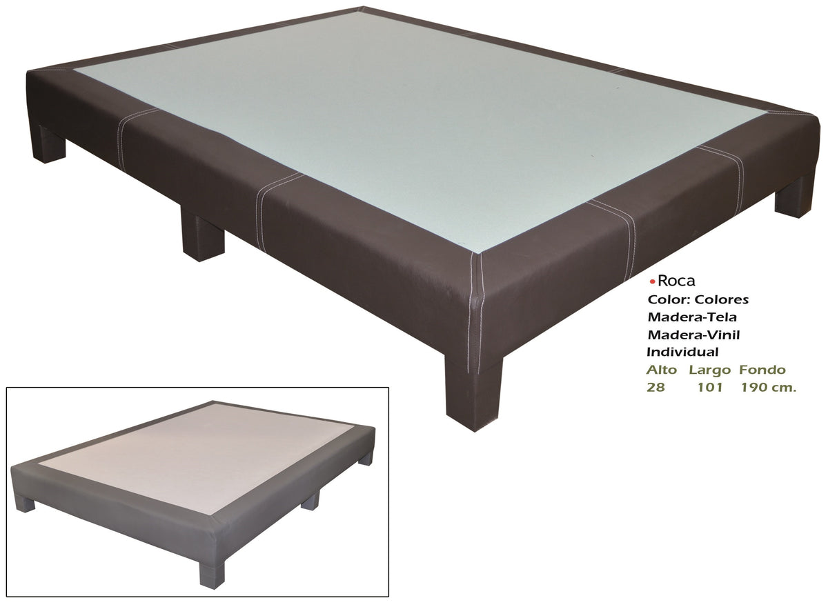 Base para Cama Modelo Roca Individual Tela - vista adicional del producto sobre fondo blanco