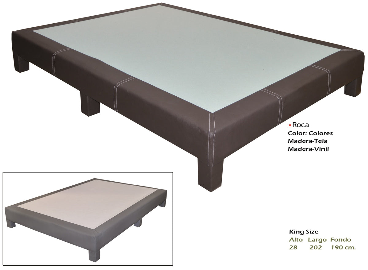 Base para Cama Modelo Roca King Size Tela - vista adicional del producto sobre fondo blanco