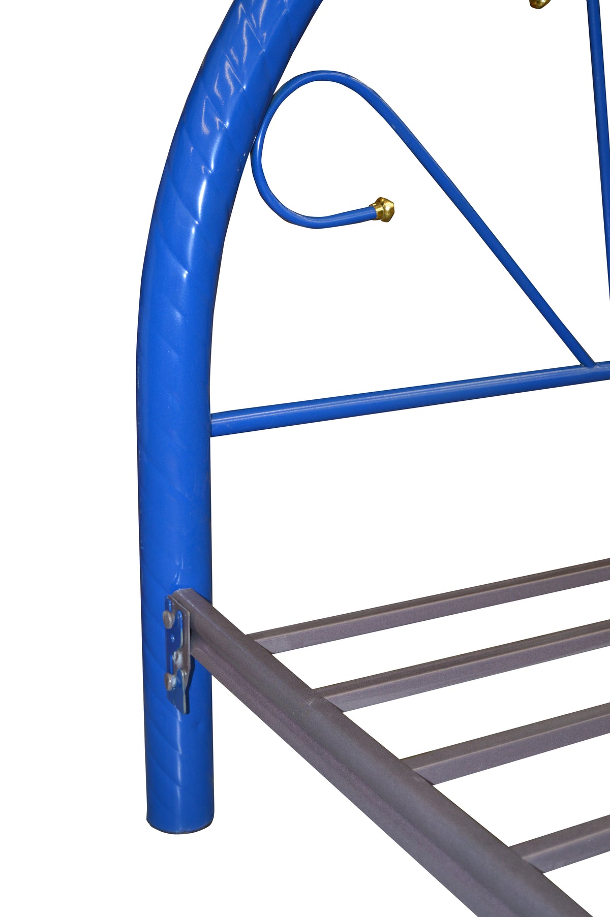 Cama Modelo Esmaltada Matrimonial Azul - vista adicional del producto sobre fondo blanco