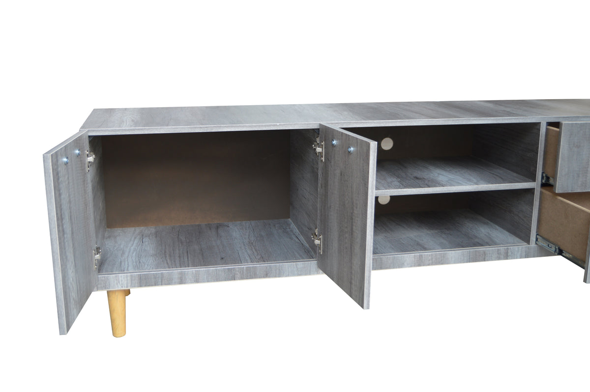 Centro de Entretenimiento Modelo Polotitlan Gris - vista adicional del producto sobre fondo blanco
