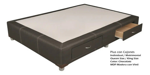 Base para Cama Modelo Plus Cajones Queen Size Vinil