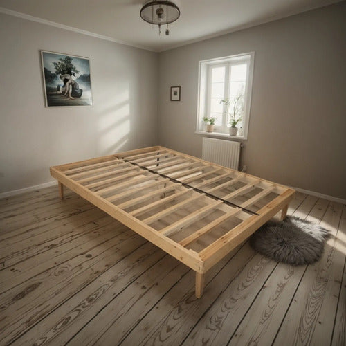 Base para Cama Modelo Polo Matrimonial Natural