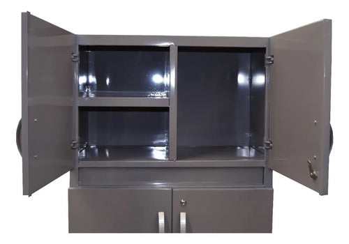 Locker Modelo 4 Puertas Gris