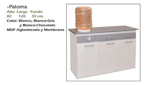Mueble para Cocina Modelo Paloma Gris