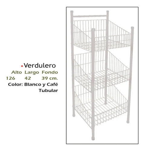 Mueble para Cocina Modelo Verdulero Blanco