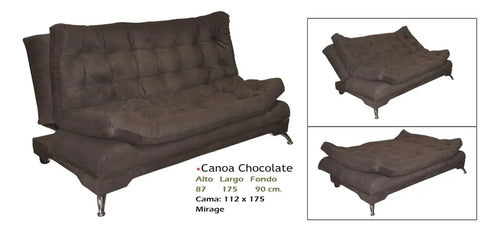 Sofá Cama Modelo Canoa Chocolate