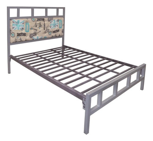 Cama Modelo Berlina Matrimonial Gris