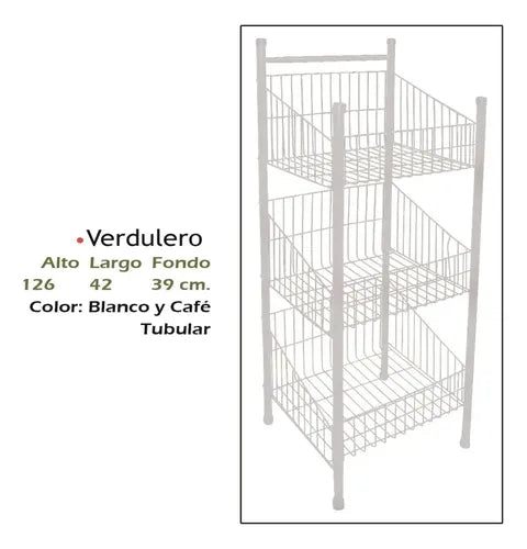 Mueble para Cocina Modelo Verdulero Blanco