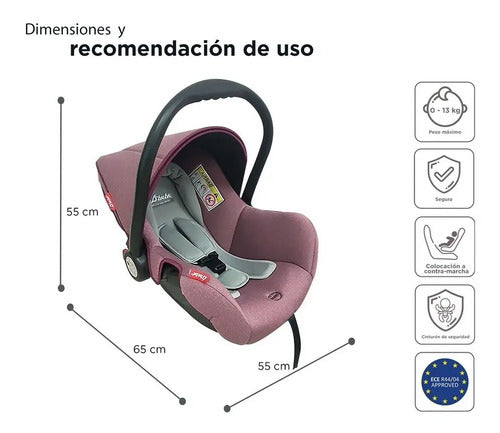 Autoasiento D'bebe Modelo Mai Travel Rosa