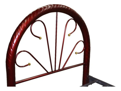 Cama Modelo Esmaltada Matrimonial Vino