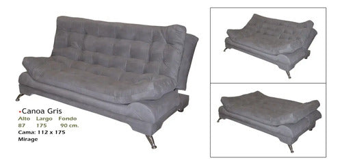 Sofá Cama Modelo Canoa Gris