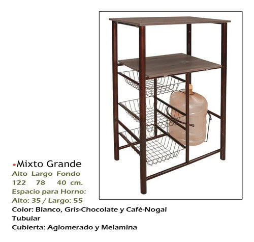 Mueble para Cocina Modelo Mixto Grande Cafe