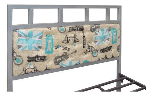 Cama Modelo Berlina Matrimonial Gris