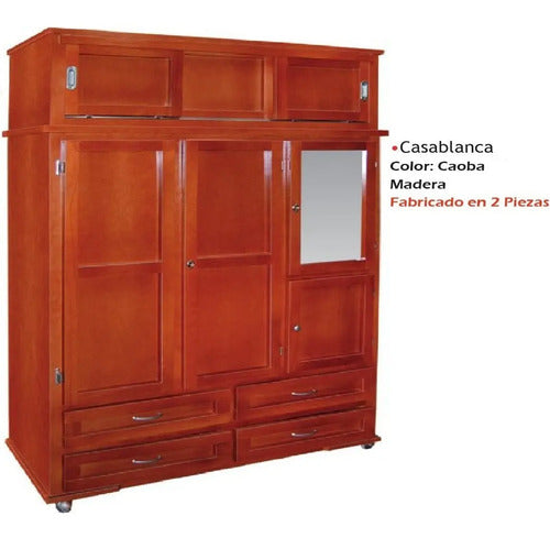 Ropero Modelo Casablanca Caoba