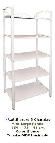 Librero Modelo Multilibrero 5 Charolas Blanco