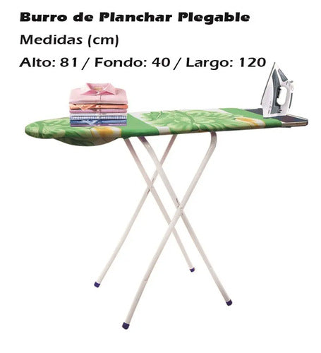 Burro de Planchar Modelo Plegable 40cm Blanco