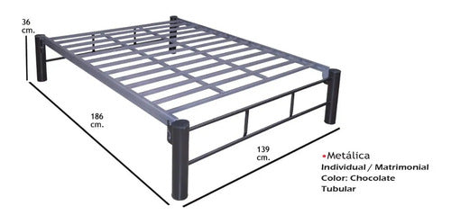 Base para Cama Modelo Metalica Matrimonial