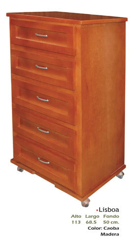 Cajonera Modelo Lisboa Caoba