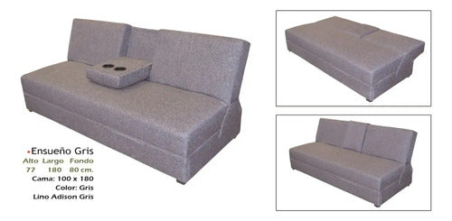 Sofá Cama Modelo Ensueño Gris