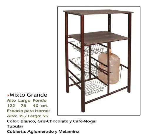 Mueble para Cocina Modelo Mixto Grande Cafe