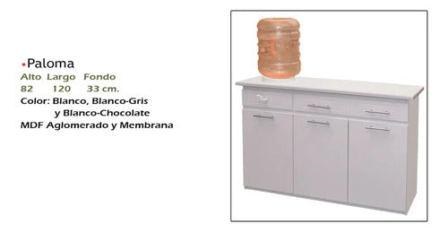 Mueble para Cocina Modelo Paloma Blanco