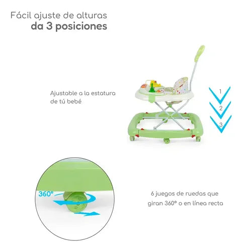 Andadera D'bebe Modelo Rocking Star Verde