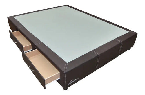 Base para Cama Modelo Plus Cajones Queen Size Vinil