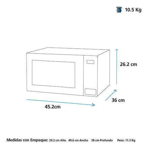 Horno de Microondas General Electric Modelo Mge07sej