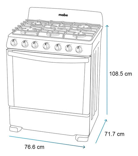 Estufa Mabe Modelo Em7647bfis0