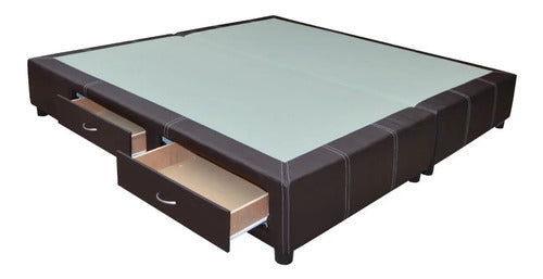 Base para Cama Modelo Plus Cajones King Size Vinil