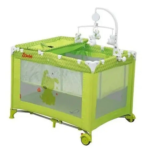 Corral Cuna D'bebe Modelo Zoo Verde