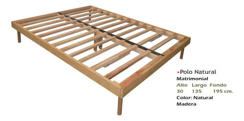 Base para Cama Modelo Polo Matrimonial Natural
