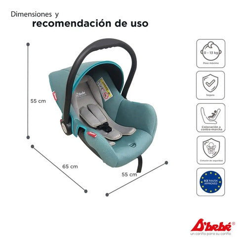 Autoasiento D'bebe Modelo Mai Travel Rosa