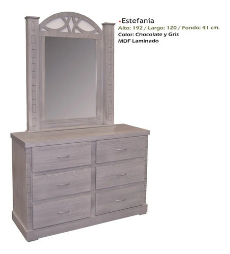 Tocador Modelo Estefania Gris
